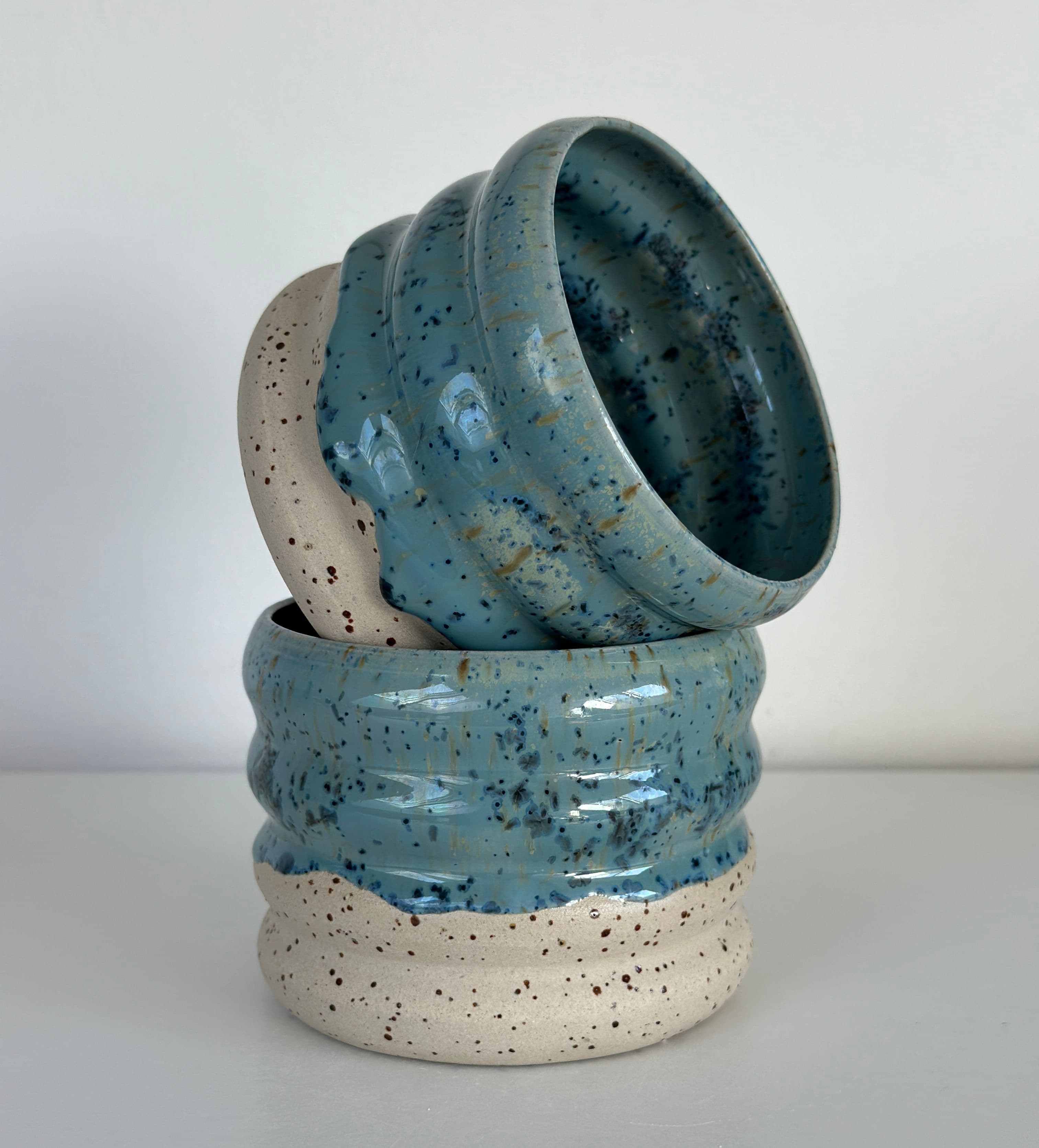 Bubble Becher Blau & Dunkel Blau